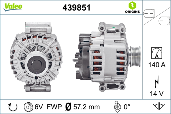 Alternator/Dynamo Valeo 439851