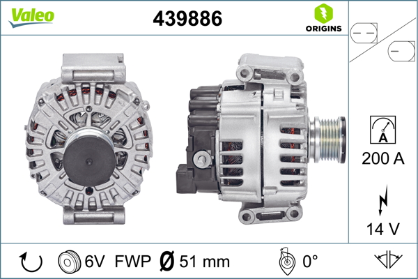 Alternator/Dynamo Valeo 439886