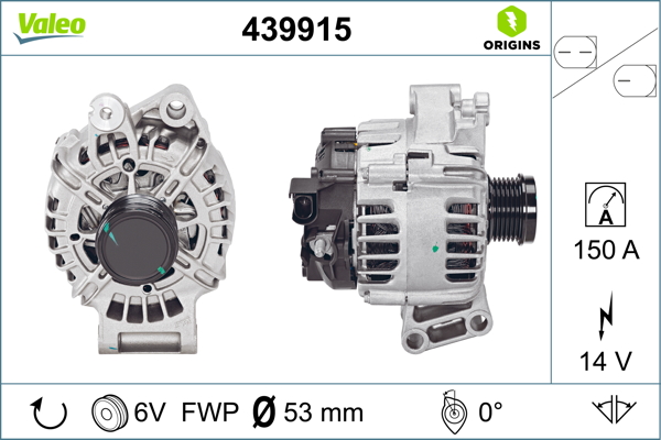 Alternator/Dynamo Valeo 439915