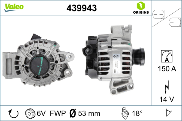 Alternator/Dynamo Valeo 439943