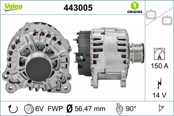 Alternator/Dynamo Valeo 443005