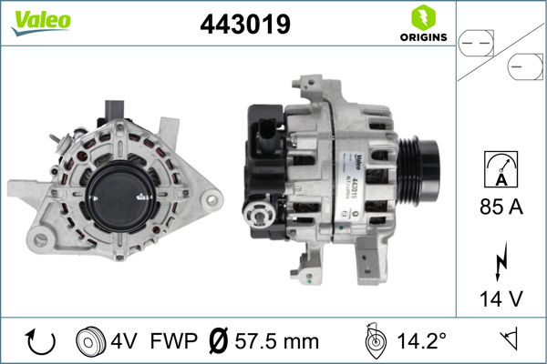 Alternator/Dynamo Valeo 443019