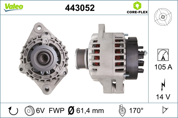 Alternator/Dynamo Valeo 443052