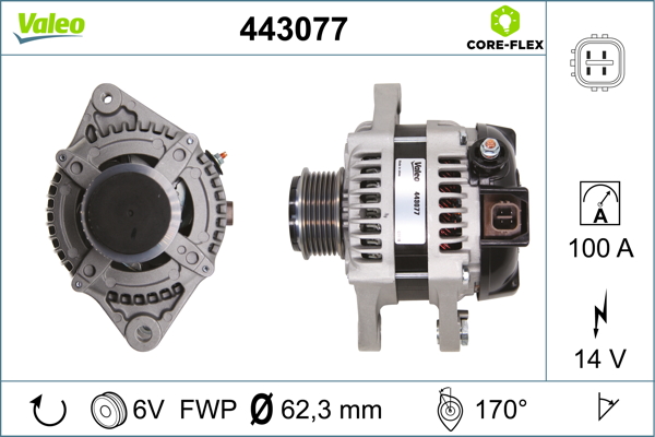 Alternator/Dynamo Valeo 443077