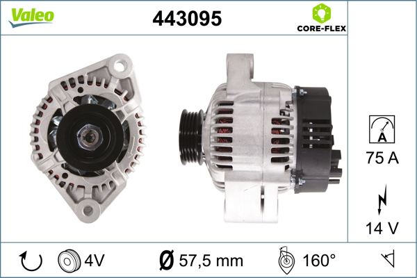 Alternator/Dynamo Valeo 443095