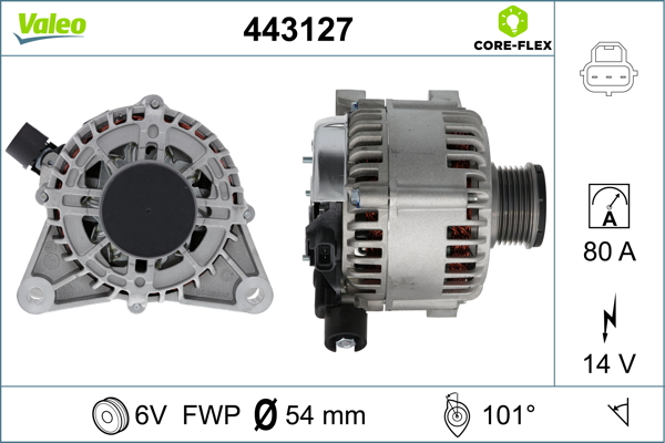 Alternator/Dynamo Valeo 443127
