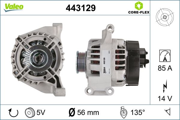 Alternator/Dynamo Valeo 443129