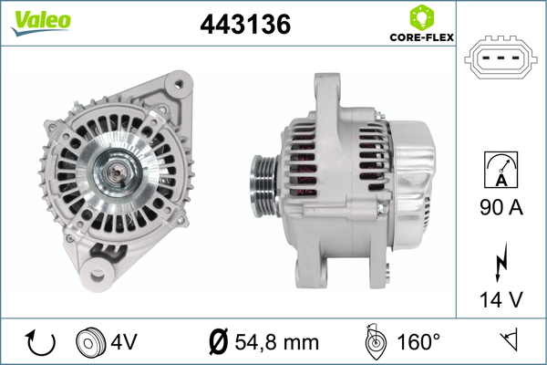 Alternator/Dynamo Valeo 443136