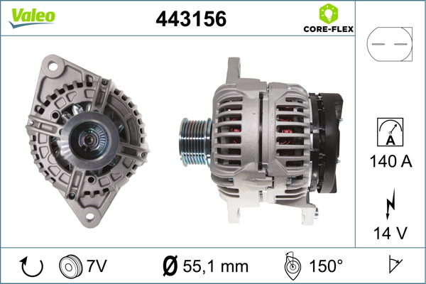 Alternator/Dynamo Valeo 443156