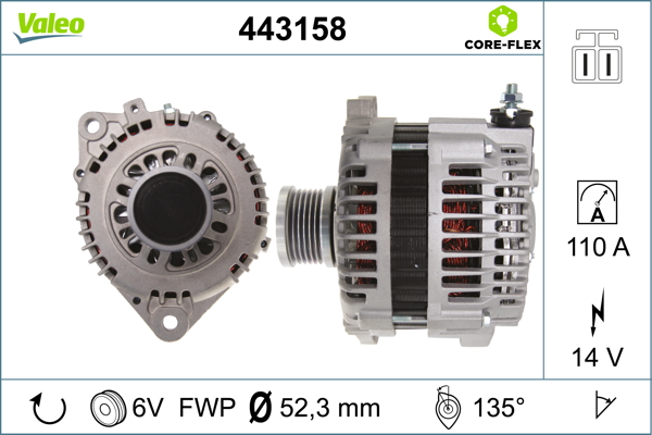 Alternator/Dynamo Valeo 443158