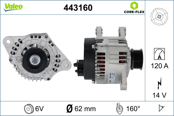 Alternator/Dynamo Valeo 443160