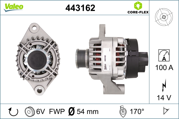 Alternator/Dynamo Valeo 443162