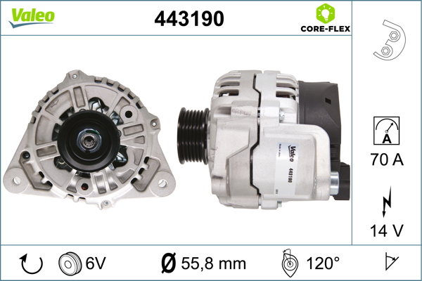 Alternator/Dynamo Valeo 443190