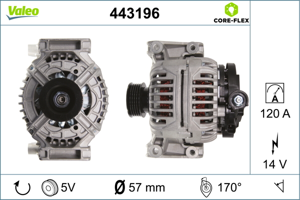 Alternator/Dynamo Valeo 443196