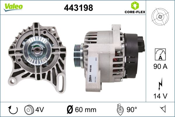 Alternator/Dynamo Valeo 443198