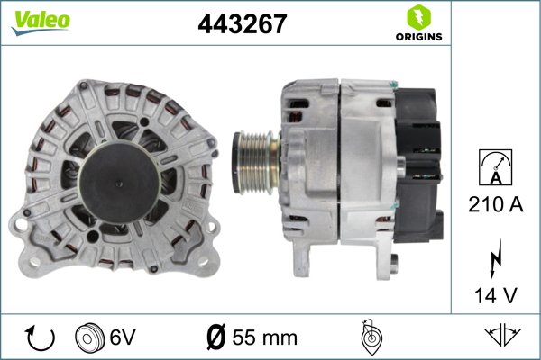 Alternator/Dynamo Valeo 443267