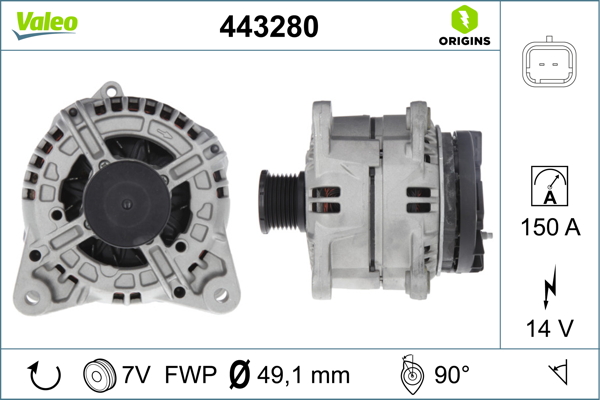 Alternator/Dynamo Valeo 443280