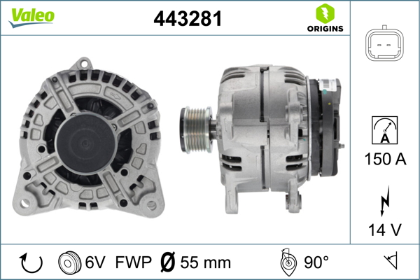 Alternator/Dynamo Valeo 443281