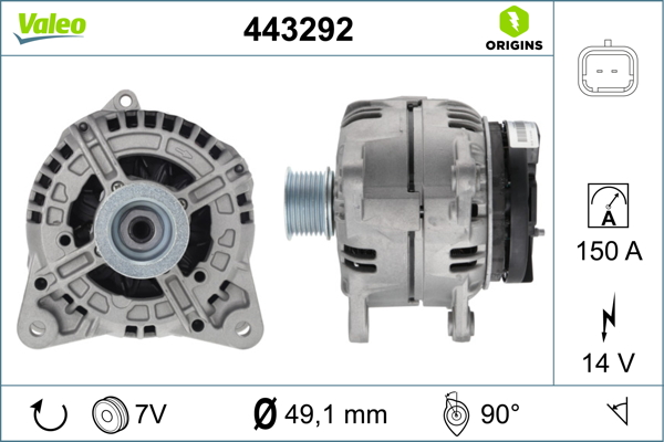 Alternator/Dynamo Valeo 443292