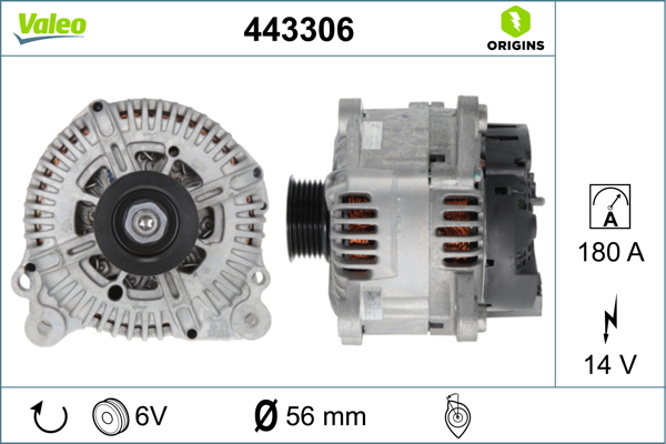 Alternator/Dynamo Valeo 443306