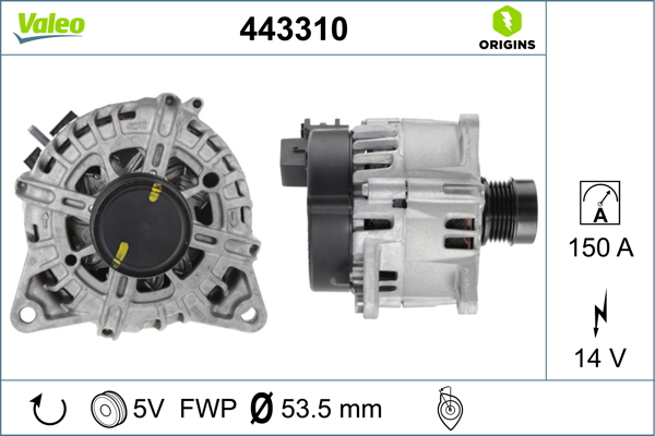 Alternator/Dynamo Valeo 443310