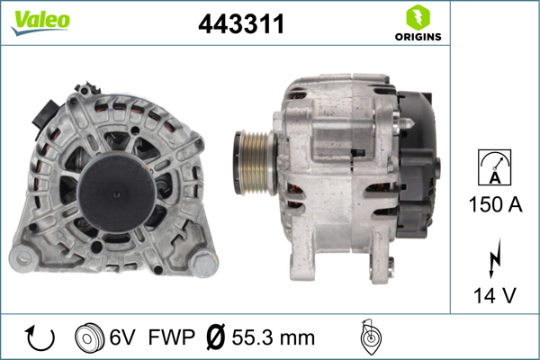 Alternator/Dynamo Valeo 443311