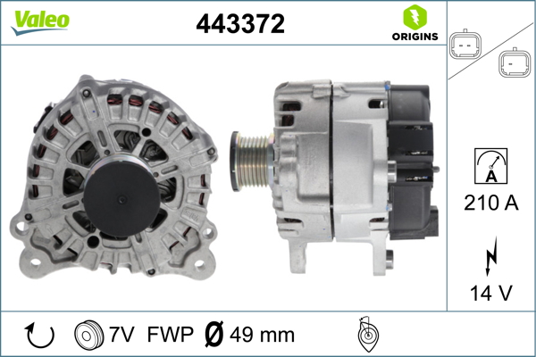 Alternator/Dynamo Valeo 443372