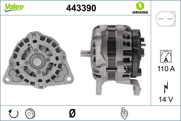 Alternator/Dynamo Valeo 443390