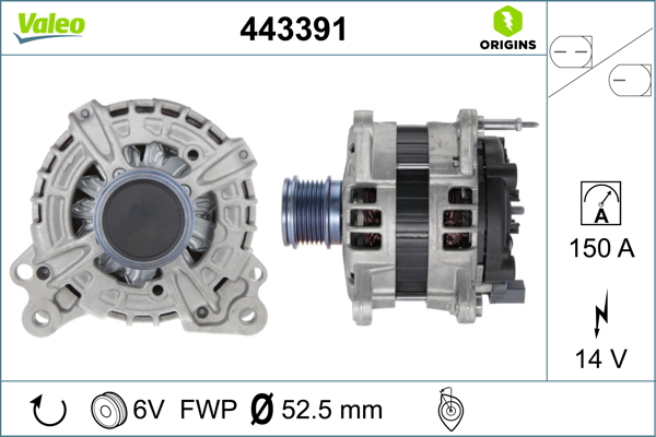 Alternator/Dynamo Valeo 443391