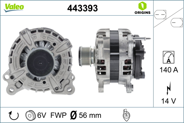 Alternator/Dynamo Valeo 443393