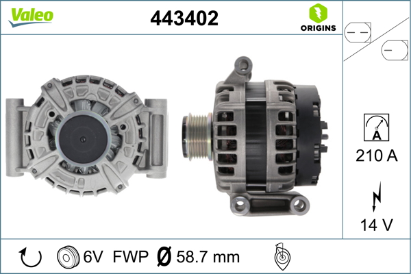 Alternator/Dynamo Valeo 443402