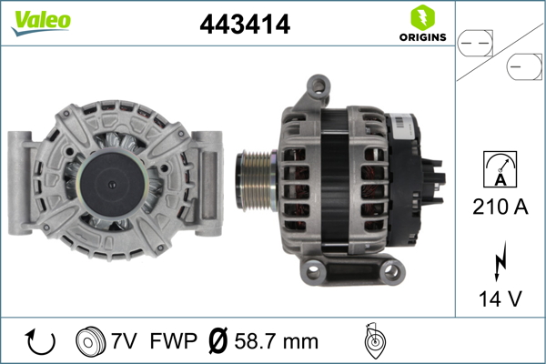 Alternator/Dynamo Valeo 443414