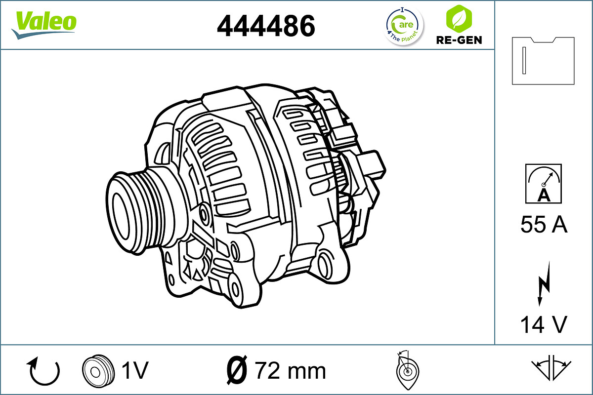 Alternator/Dynamo Valeo 444486