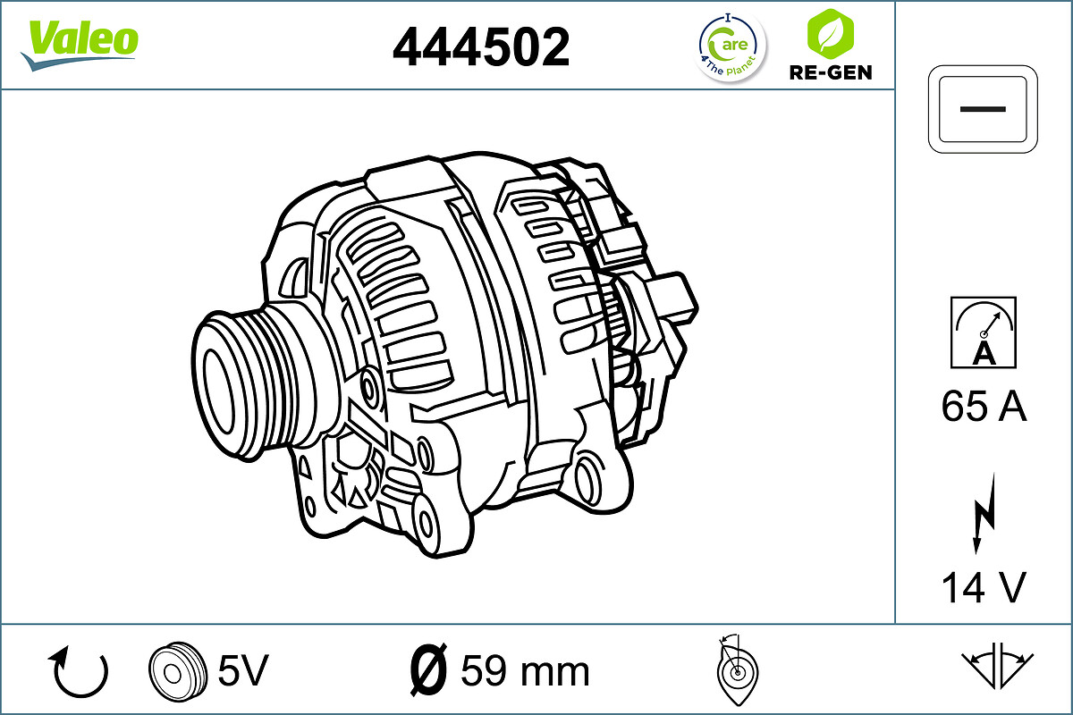 Alternator/Dynamo Valeo 444502