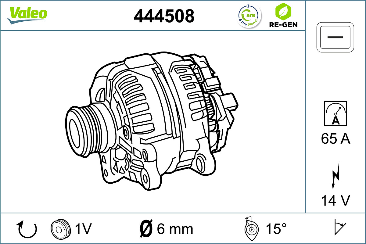 Alternator/Dynamo Valeo 444508