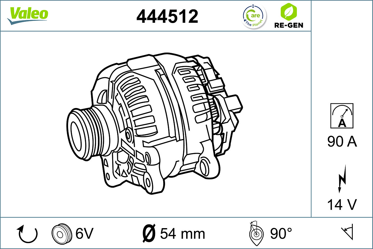 Alternator/Dynamo Valeo 444512