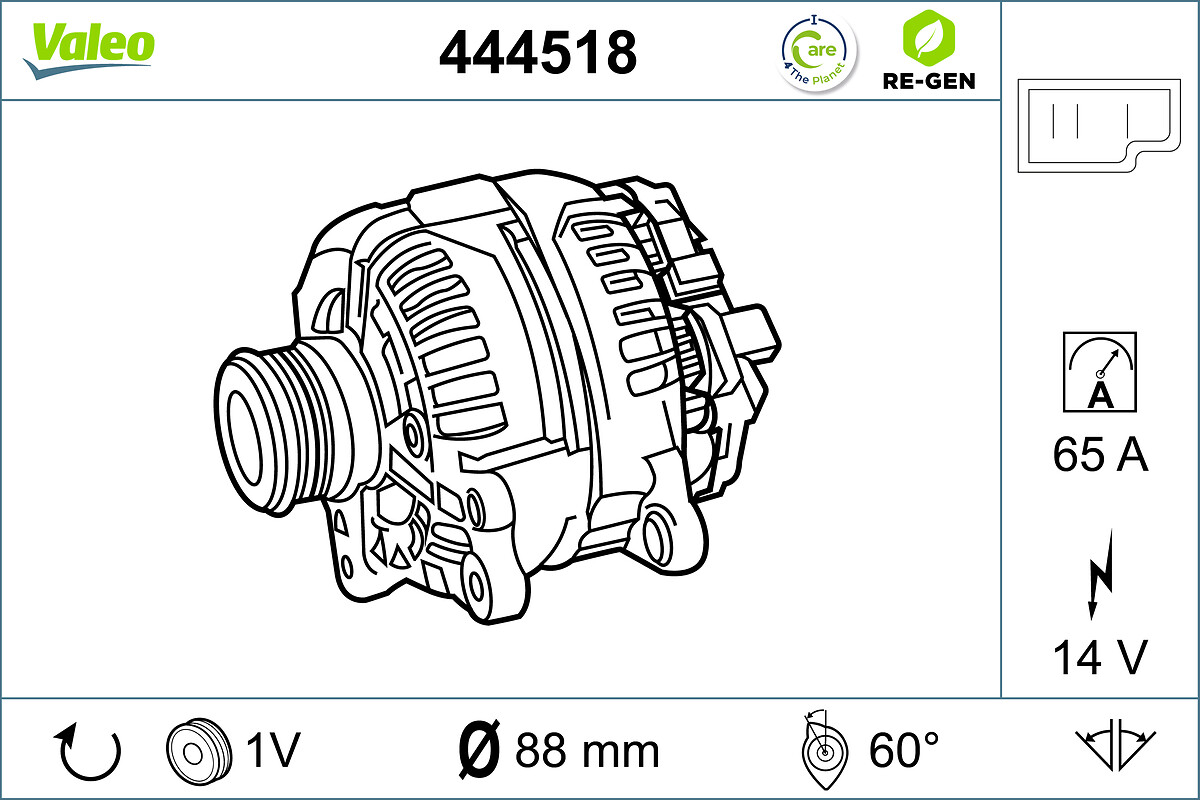 Alternator/Dynamo Valeo 444518