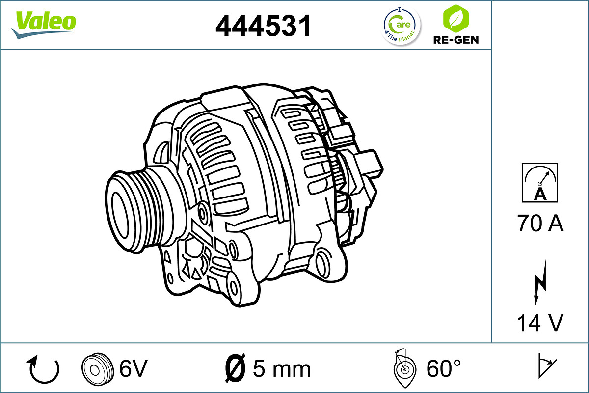 Alternator/Dynamo Valeo 444531