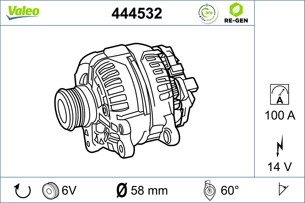 Alternator/Dynamo Valeo 444532