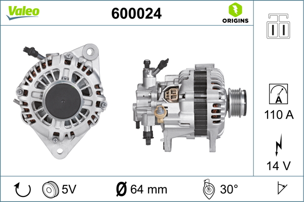 Alternator/Dynamo Valeo 600024