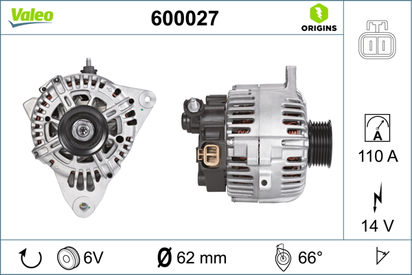 Alternator/Dynamo Valeo 600027