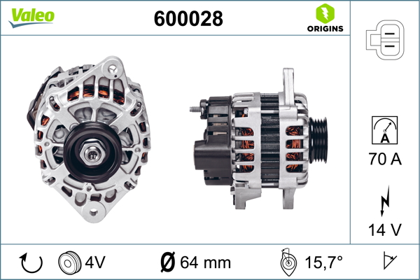 Alternator/Dynamo Valeo 600028