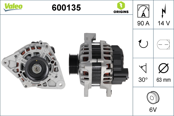 Alternator/Dynamo Valeo 600135