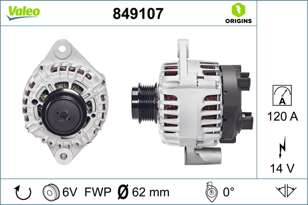 Alternator/Dynamo Valeo 849107