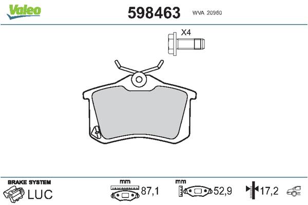 Remblokset Valeo 598463