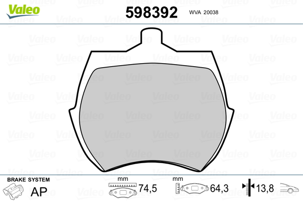 Remblokset Valeo 598392