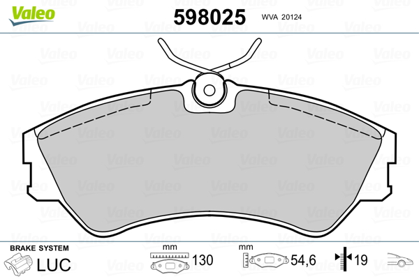 Remblokset Valeo 598025