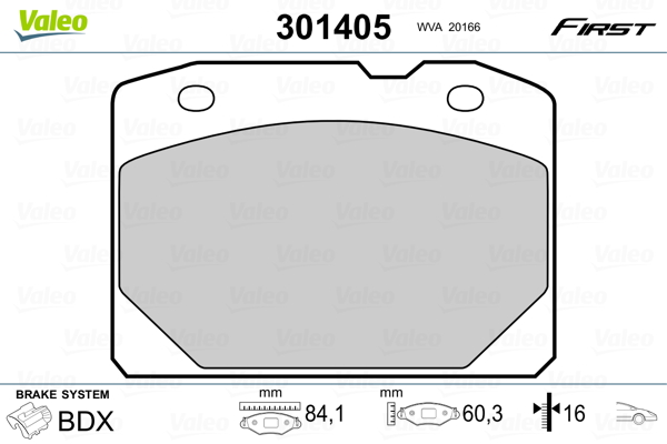 Remblokset Valeo 301405