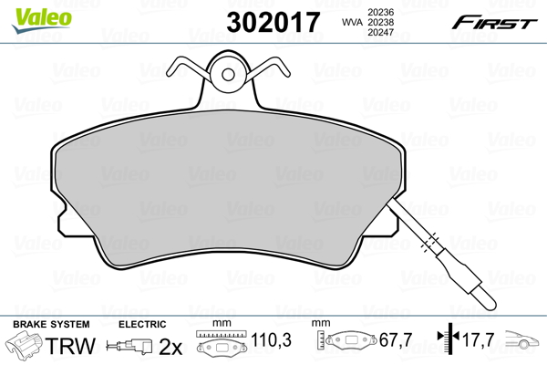 Remblokset Valeo 302017