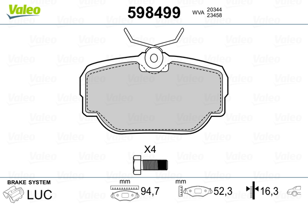 Remblokset Valeo 598499